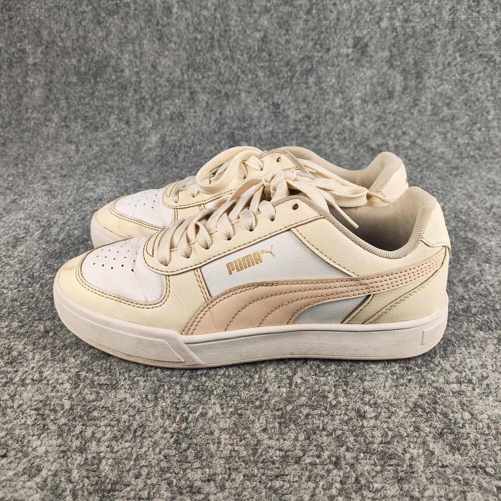 Puma Shoes Mens Size 6 Beige White Low Top Walking Casual Sneakers 396316-38